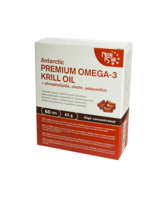 Antarctic PREMIUM OMEGA 3 KRILL OIL Nutristar 60 cps/42 g Antarctic PREMIUM OMEGA 3 KRILL OIL Nutristar 60 cps/42 g